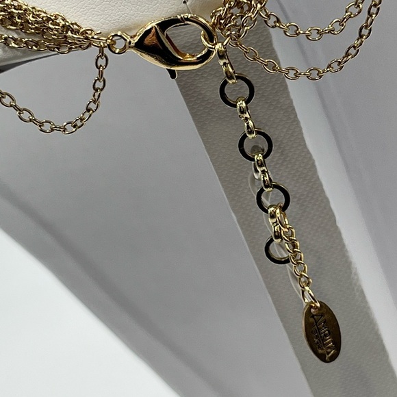 Natasha Gold Tone Multi Layered Disc Long Necklace - Picture 11 of 11